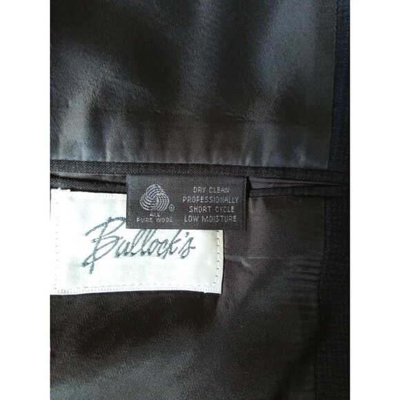 Burberry Vintage Wool Charcoal Gray Plaid 2 Piece Double Breasted Suit Size 41 - Picture 7 of 15